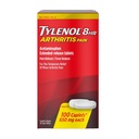 Tylenol 8HR ledsmerter lindring kapell, 650 mg acetaminophen for mindre ledsmerter og leddsmerter, feber reduserer, utvidet frigjøring, Gentle på magen, 100 ct