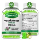 2 Pack organisk Valerian Root Gummies, Herbal Supplement for avslapning og humør støtte, søvn gummier uten melatonin for voksne, vegansk, ikke-GMO, Apple Flavor, 120 greve