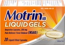 Motrin IB 200 mg flytende geler - 20 ct, Pakke med 3