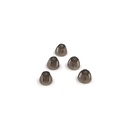 Høreapparat Domes Smoky Gray Tips Ørestykker Komfortabel for Open Fit BTE Lydforsterker PSAP Kit Usynlig, bortsett fra RIC 5mm (S * 5)