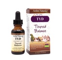 Amber NaturalZ TYD Thyroid Balance Herbal Supplement for hunder, katter, fugler, Guinea griser og kaniner | Herbal Pet Supplement for Thyroid Helse | 1 Fluid Ounce Glass Flaske | Produsert i USA