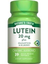 Naturens sannhet lutein og Zeaxanthin | 20 mg | 39 Softgels | med Bilbær | Ikke-GMO & Glutenfri Supplement