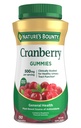 Naturens Bounty Cranberry Gummies, Urin Tract Support, 500 mg, Cran-Raspberry Flavor, 150 Ct