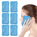 NEWGO Mini ispakker (6 pakker) Gel kald pakker for skadeskader Reusable, Face Ice Pack for ansiktskirurgi, tannsmerter, trette øyne, Kids bo Boo Boos, Bruises, hodepine, Breast amming 4.5"X 3.2" Blå