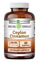 Amazing Formler Ceylon Cinnamon 1200 Mg | Vegetariske kapsler | Ikke-GMO | Glutenfri | laget i USA (1 pakke | 120 greve)