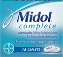 Midol Complete Caplets - 16 Caplets, Pakke med 3