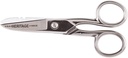 Klein verktøy G100CS Scissors, laget i USA, Elektriker Scissor med Stripping Nots og Serrated Blade, 5-1/4- tommers