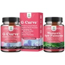 Bundle av G Curve Horny Goat Weed for kvinner for forbedret energi Mood ytelse og ekstra styrke så Palmetto for kvinner 500 mg - DHT Blocker - 30 dagers forsyning - hårvitaminer for hårtap Supplement