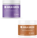 Amla pulver & grønn te Superfood Supplement, Antioksidant støtte, laget med eldbær (90 porsjoner) & Pumpkin Spice (30 porsjoner), organisk, vegansk
