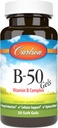 Carlson - B-50 Gels, Vitamin B kompleks, energiproduksjon, Cellular Support & Optimal Wellness, 50 Softgels