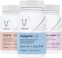 Vitruvin Sport Recovery (Apigenin 2 x 50mg, COQ10 200mg, Resveratrol 500mg) Vegan, Ikke-GMO, Glutenfri, Gelatin-fri.