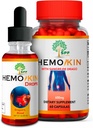 HEMOKIN Kapsler & SPF HEMOKIN Dråber med Sangre de Drago | Hemorroid, Fissure & sår Reduksjon | Reduserer kløe, hevelse, smerte | Digestiv helse og helbredende støtte | 60 Caps + 2 Oz