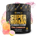 ALPHA LION Core pre trening med kreatin for ytelse, Beta Alanin for muskel, L-Citrullin for pumpe og tri-kilde koffein for responderbar energi (30 serveringer, King Lemonade Flavor)