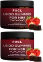 FOCL Kvinne og mannlige libido booster intimacy sett - 1 måneds forsyning libido gummies for menn og kvinner med horny goat vevd | Boost Desire, Arousal, Energi, Stamina, ytelse, utholdenhet, hormonbalanse