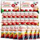 Frukt Smoothie Pouches Banana Berry- 2 pakker, 24 stk Smoothie måltid utskiftning- USDA organisk sunne snuser for voksne, Squeeze poser for drikker for voksne, myk mat, Glutenfri Dairy Free Snacks