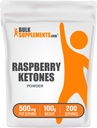 BulkSupplements.com bringebær ketoner pulver - bringebær ketoner Supplement, Antioksidant kilde - for energi støtte, Glutenfri, 500 mg per servering, 100g (3.5 oz) (pakke med 1)