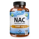 NaturaLife Labs N-acetyl-L-cystein (NAC) 1600 mg – 100 kapsler, ikke-GMO & Glutenfri