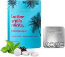 NOOZ Bedre smil mynter – 180 greve Oral Helse og frisk puste støtte | Gum & tenner omsorg, pH-balanse | sukker-fri, aspartam-fri | Peppermynte Flavor | Inkluderer Premium fyllelig Tin