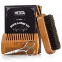 Wooden Beard og Comb sett for menn - Perfekt for beards hode hår og mustasje menns Grooming Kit for stiling, påføring Beard oljer og balmer for bedre hårpleie vekst og imponerende hår helse
