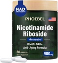 Ny Kosttilskudd Nicotinamid Riboside Resveratrol-900mg, Supplement for menn og kvinner(80 kapsler)