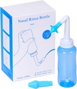 Neti Pot Sinus rense flaske trykk Nasal irrigasjon vaske sinus rengjøring Kit flaske nese renere for voksne og barn BPA gratis (300ML, blå)