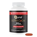 Qunol CoQ10 200mg Softgels, Ultra CoQ10 - Ultra høy absorpsjon Coenzym Q10 kosttilskudd - Antioksidant Supplement for vaskulær og hjerte helse og energi produksjon - 2 måneders forsyning - 60 greve