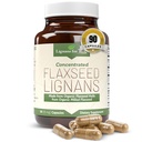 Lignaner for livet Flaksfrø Lignaner for hunder og mennesker - Økologisk Flaksfrø Supplement for Hormon Support, 15 mg 90 kapsler, Flaksfrø for hunder og kvinner, høyfiber