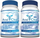 Forbrukerhelse AnxiClear - Boosts Mood, Calms The Mind, hever Serotonin nivåer - 5-HTP, L-thianine - 1 dag + 1 natt
