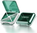 DubSTAR Daily Pill Organizer,4 Sammenligninger Bærbare Reise Lille Pill Case, Pill Box for Purse Pocket å holde vitaminer, Cod Liver Oil,Supplements og medisinering (grønn)