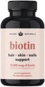 Hår vitaminer - Biotin 10000 mikrog med vitamin A, E, C, D & Adaptogens å støtte hår, hud og negler - Biotin Supplement for helse og vekst | Vegan, ikke-GMO, Glutenfri | 60 Kapsler & 30 Serveringer