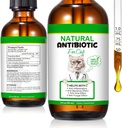 60ML Antibiotika for katter, Premium Cat Antibiotika Supplement, Cats Multivitamin, Naturlig Antibiotika for katter, Kattantibiotika, Katt Antibiotika støtter immun- og katteallergi Relief-2 Fl Oz