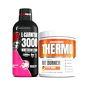 PROSUPPS L-karnitin 3000 stimulant gratis flytende bilder (31 serveringer, Dragon frukt) og termo fettforbrenning termogen pulver (25 serveringer, smeltet mango)