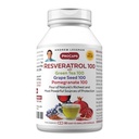 ANDREW LESSMAN Resveratrol-100 med grønn te 100 Grape frø 100 Pomegranate 100 mg - 60 kapsler - fire kraftige, beskyttende antioksidanter.
