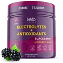 Keto Vitals Antioksidant Elektrolyser pulver - Bland ketoelektrolytter med kalium, magnesium, natrium, og kalsium - Ingen sukker Electrolyte Drink Blande & Hydration pulver, 60 serveringer, BlackBerry