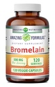 Amazing Formler Bromelain Supplement | 500 Mg Per Serving | Veggie Capsules | Ikke-GMO | Glutenfri | Laget i USA | Ideell for vegetarianere (1 Pakke | 120 greve)
