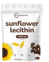 Mikroingredienser Solflower Lecithin 1.600mg Per Serving, 300 Softgels |Stabilt Oppdrettslig Oppdrettskilde, Kaldt presset, rik på Fosfatidyl Choline | Lactation Supplement* | Soja Gratis, Ikke-GMO