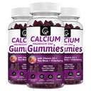 Kalsium Magnesium Sink Gummier med høy absorpsjon Magnesium Glycinat Kalium - Plantekompleks Kalsium Magnesium 2:1 Ratio, med D3 Sea Moss for Bein, Muskler, Immun & søvn støtte, Vegan-3 Pack