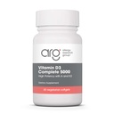 Allergy Research Group Vitamin D3 komplett 5000 IE - vitamin D3 og K2 Supplement, daglig balanse, med vitamin A, DeltaGold Tocotrienols, høy styrke, Veggie Softgels - 60 Count