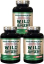 Generisk 3 flasker av Wild Apiary Brasiliansk Grønn Bee Propolis King Grønnsaker Softgels (120 caps)-Non alkoholic, Wax Free, Sukkerfri,