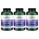 Swanson Magnesium Lactate - Mineral Supplement som fremmer muskel- og beinhelsestøtte - Lactate Free Lactate Mineral Form for Gentle Absorpsjon - (120 Kapsler, 84 mg Hver) 3 Pakke