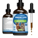 Pet Welling Immune Sure for Cats - Støtter normal immunforsvar, Gut Flora Balance, Andrografi, Echinacea, vitamin C, sink - Veterinærformulert Herbal Supplement 4 oz (118 ml)
