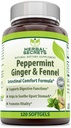 Herbal Secrets Peppermynt Ginger & Fennel 120 Softgels (Non-GMO) - Støtter Digestive funksjoner* - fremmer vitalitet* - Hjelper til Sooth Upset Mage *