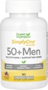 SuperNutrition Multi-Vitamin for menn 50+, høy potens, en / dag Chewable tabletter, 90 dagers forsyning Wild Berry 90 greve (pakke med 1)