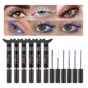 DNM Farget Mascara for øyenvipper,Mermaid Fargerik Mascara Vanntett,6Pcs / sett, svart, hvit, blå, purple,BrownCharming Langvarig Cruelty Gratis & Vegansk Voluminous Maskara for kvinner Øye Makeup