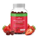 KogniTune Metylfolate Gummier - lett å ta høy potens L-Metylfolat, Folat Supplement for hjerne, hjerte helse og immunitet, Delicious Strawberry Flavor, Ikke-GMO, Vegan, Glutenfri