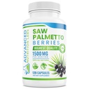 Saw Palmetto Berries & Extract - 1500 mg så Palmetto Supplement for menn og kvinner - DHT Blocker for hårvekst, prostata støtte og urinhelse - 120 vegansk kapsler