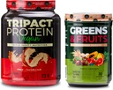 Nutrologi Grønn og frukt pulver-Naturlig laget Superfood, Vanilla kanel (30 serveringer) TRIPACT Vegansk protein pulver, peanut smør vanilla (20 serveringer)