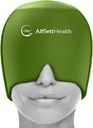 Migraine Relief Cap Ice Head Wrap Hodepine og Migraine Hat | hodepine Relief med varme/kolde Gel hode ispakke med ansikt og øye hodepine maske kompressor - grønn