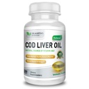 COD Liver Oil | 300 Softgels | Naturlig kilde til Omega 3 Fettsyrer | Trippel styrke | Beste immun helse, sunne bein og muskler kosttilskudd |