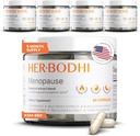 Meno- Menopause Hormonal Balance for kvinner, Estrogen Soya Isoflavones Menopause Supplement for kvinner, Ashwagandha, Black Cohosh Hot Flashes Menopause Relief, Night Sweats Relief 300Caps